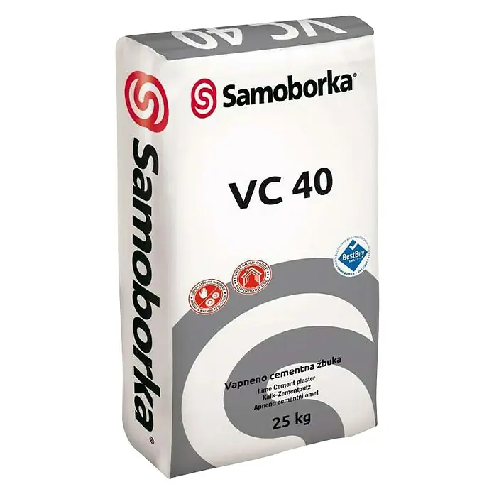 vc40 Vapneno cementna žbuka SAMOBORKA VC 40 25 KG - Slika 1