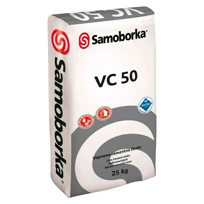 vc50 Vapneno cementna žbuka SAMOBORKA VC 50 25 KG - Slika 1