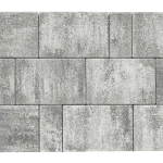 Opločnik Frankopan kombi forma crno-bijeli color mix 6cm - EUROBETON