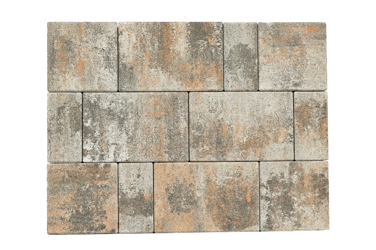 Frankopan_smedi-color-mix1 Opločnik Frankopan kombi forma smeđi color mix 6cm - EUROBETON - Slika 1
